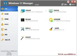 Windows 11 Manager 1.4.3 Win11优化大师，中文汉化解锁版-龙之小站资源屋