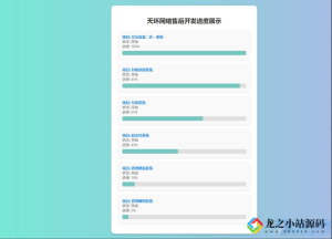  原创开发进度网站 带后台php源码分享-龙之小站资源屋