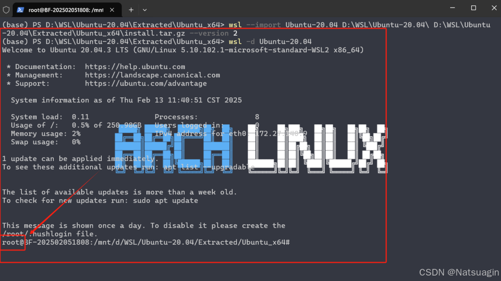 图片[25]-全网最全 Win10/11 系统下 WSL2+Ubuntu20.04 的全流程安装指南-龙之小站资源屋