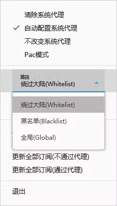 v2rayN 路由模式